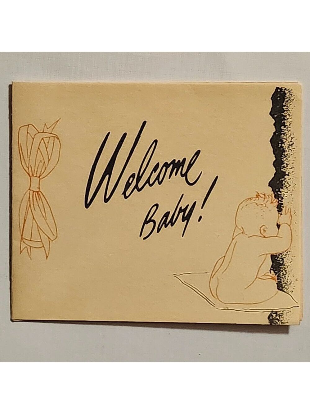 Adorable VINTAGE Jane Anne Welcome Baby Card Jane Anne Baby Scale Service